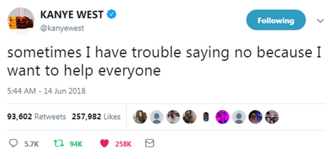 @Kanye West - "Sometimes I Have Trouble Saying No"