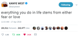 @Kanye West - "Fear Or Love"