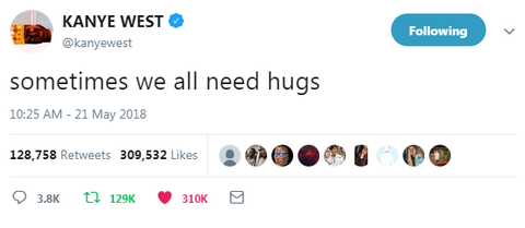 @Kanye West - "Sometimes We All Need Hugs"